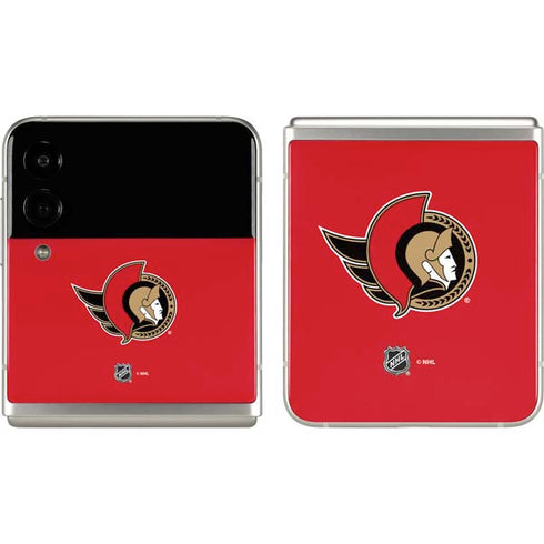 NHL Ottawa Senators Solid Background Galaxy Z Flip3 5G Skin